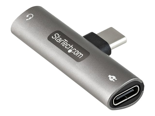 Adapter USB Type-C - Jack 3.5 mm + USB Type-C - white